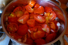 Gazpacho from fresh tomatoes is the best refreshment in summer